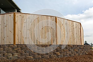 New House Backyard Wood Fence