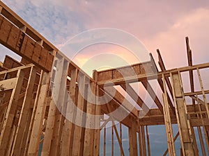 New house building construction