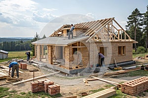 New house construction progress