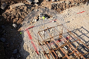 New house footings and groundwork for building construction