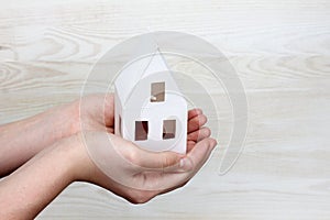 New house in human hands