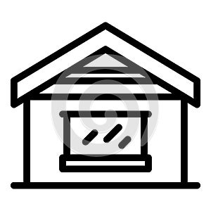New house icon outline vector. Roof repair