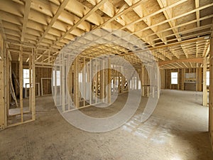 New house interior construction