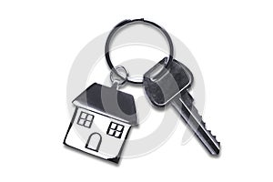 New house keys with clipping path