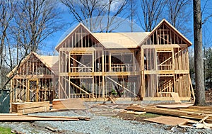 New House Under Construction In NJ