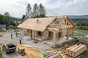 New house construction progress