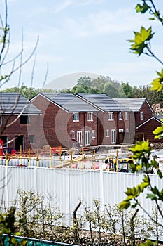 New houses being built on a site in Southport, Merseyside, UK