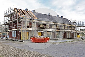 New houses under construction in Netherlands
