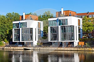 New houses at the waterside