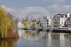 New housing along the river Vecht photo