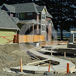 New Housing And Construction Site