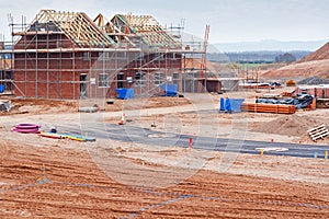 New housing estate construction site