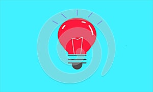 New Idea vector ,light bulb design on blue background,vector