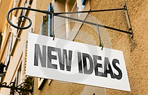 New Ideas sign in a conceptual image