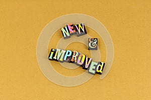 New improved product attitude leader typography photo