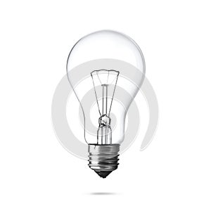 New incandescent light bulb for modern lamps isolated on white background. File contains a path to isolation.