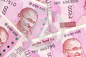 New indian 2000 rupees banknotes