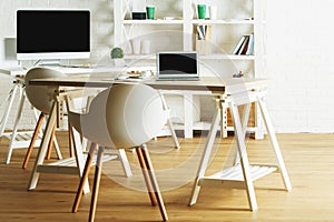 New interior with workplace