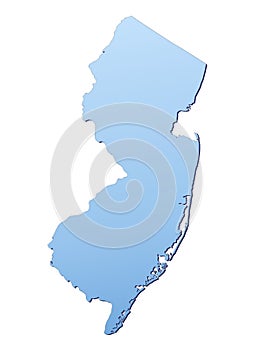 New Jersey(USA) map