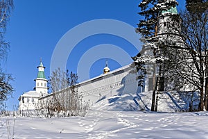 New Jerusalem Monastery. Frosty sunny day in January