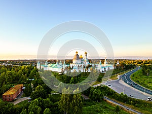 New Jerusalem Monastery in Istra, Russia. Aerial view of famous landmark