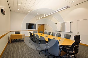 New jury deliberation room in a modern courthouse