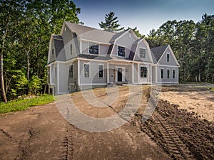 New just finished house construction ready to be sold