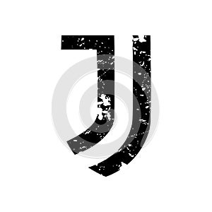 New Juventus logo with grunge motif