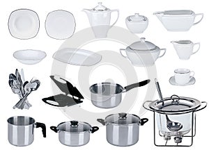 New kitchen set isolated