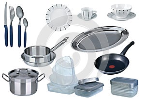 New kitchen set isolated