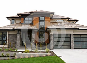 New Large Custom Home Exterior