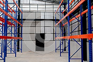 New Large Scale Distribution Warehouse with High Empty Shelves