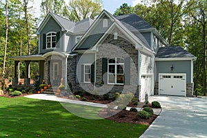 New large suburban house photo