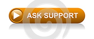 Ask support web button icon on white