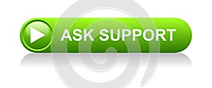 Ask support web button icon on white