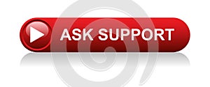 Ask support web button icon on white