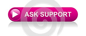 Ask support web button icon on white