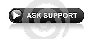 Ask support web button icon on white