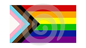 New LGBTQ Rights Pride Flag. Progressive pride flag. photo