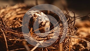 New life hatches in fragile bird nest generated by AI