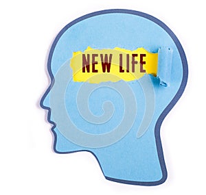 New life word in the person head