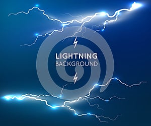 New lightning flash strike background