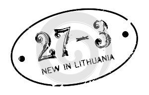 New In Lithuania rubber stamp