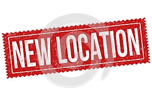 New location sign or stamp