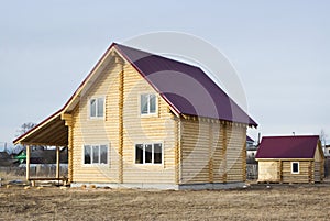 New log house and the vaporarium