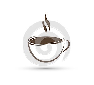 New logo A cup of tea, cofee new trendy logo for copy shop, for your business..