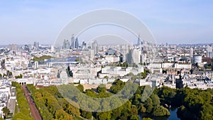 New London Skyline Aerial View