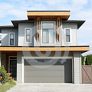 New House Modern Home Exterior Street Elevation photo