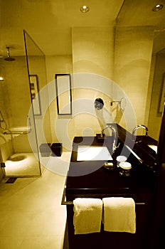 New luxury resort hotel bathrooms