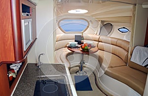 New luxury yacht interior